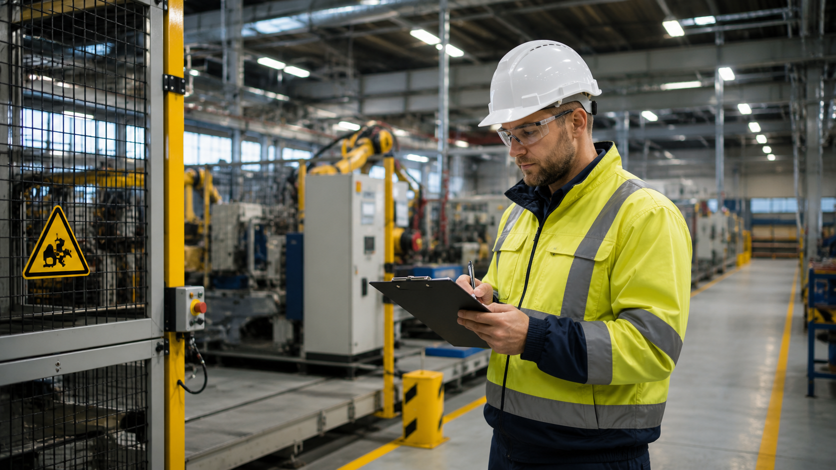 Industrielle Sicherheitsinspektion im Werk